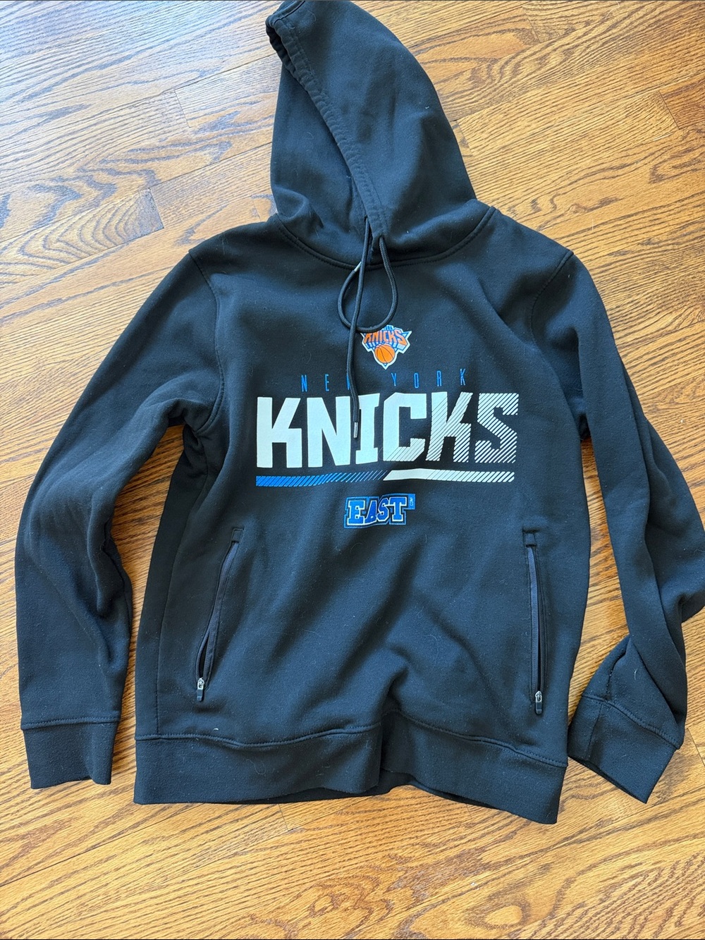 New York Knicks Black Hoodie with Team Logo